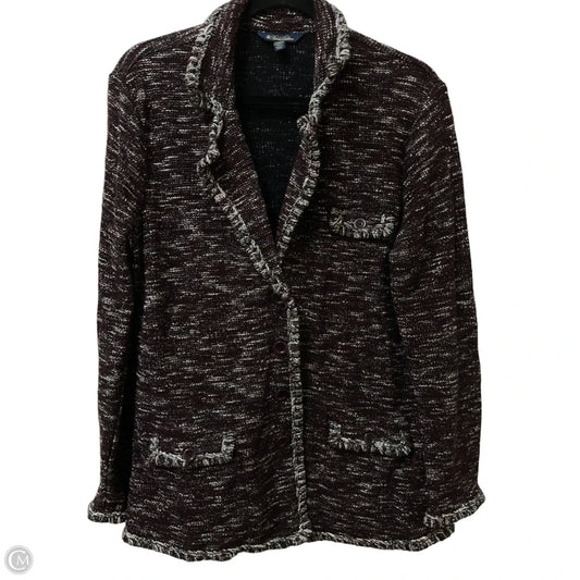 Sweater Cardigan By Brooks Brothers In Maroon, Size: Xl