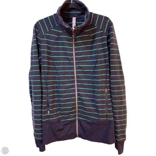 Athletic Jacket By Lululemon In Blue & Green, Size: 12