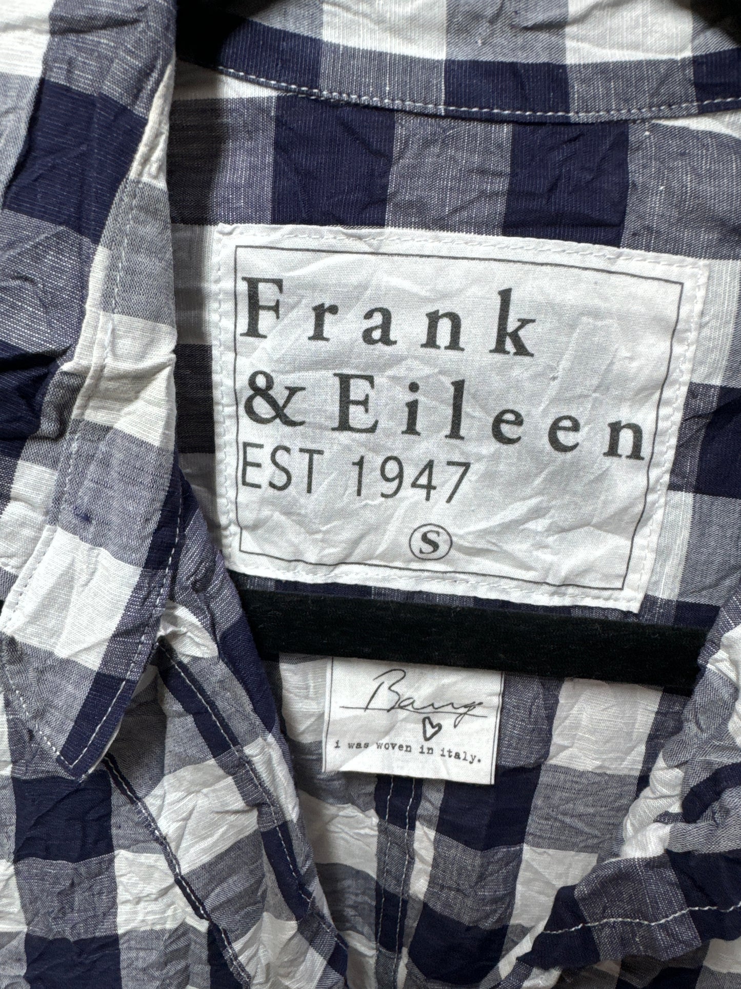 Top 2pc 3/4 Sleeve By Frank And Eileen In Checkered Pattern, Size: S