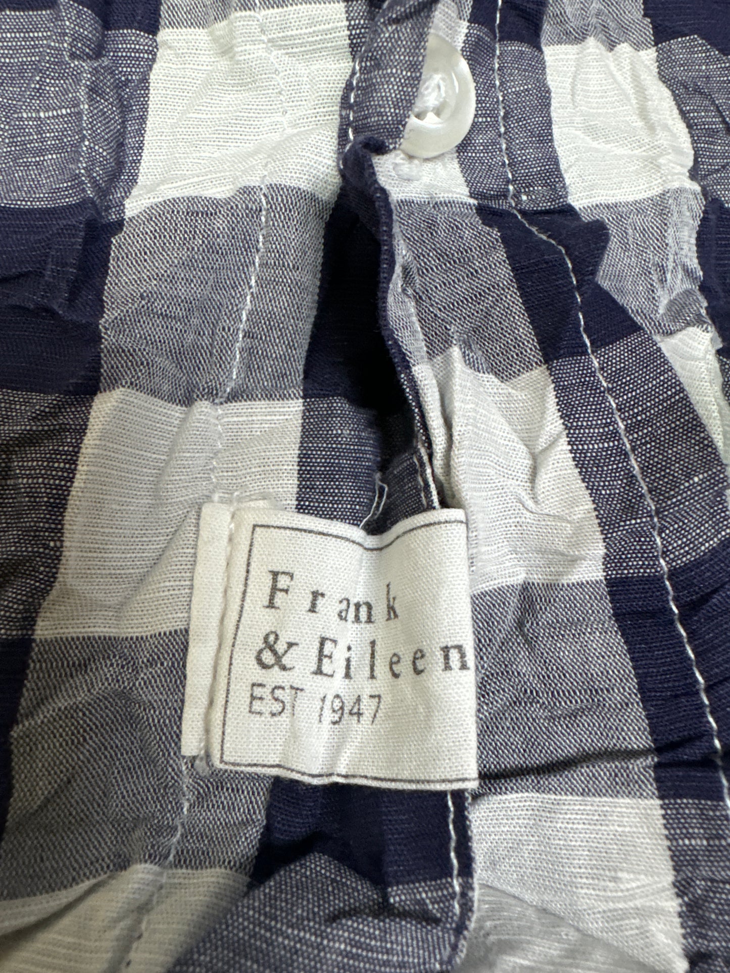 Top 2pc 3/4 Sleeve By Frank And Eileen In Checkered Pattern, Size: S