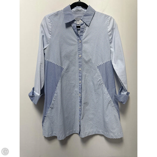 Tunic Long Sleeve By Chicos In Striped Pattern, Size: S