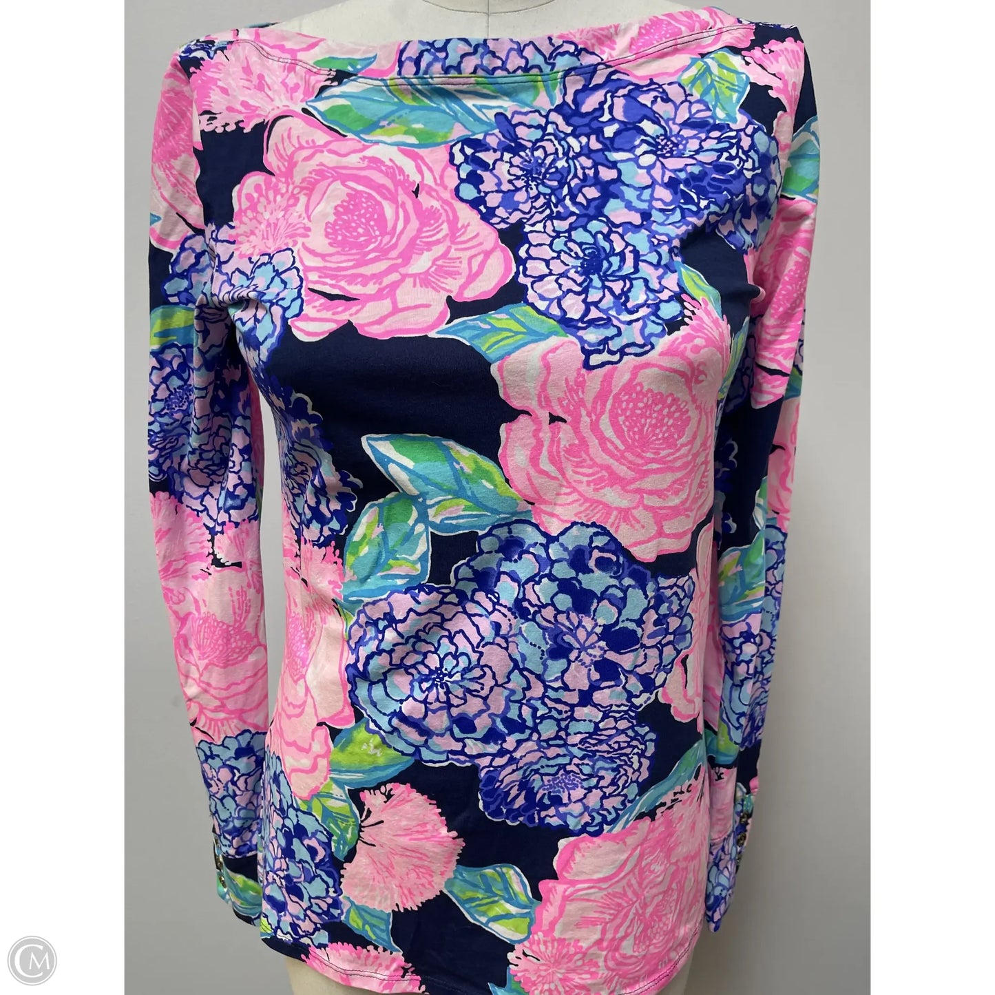 Top Long Sleeve Designer By Lilly Pulitzer In Floral Print, Size: M