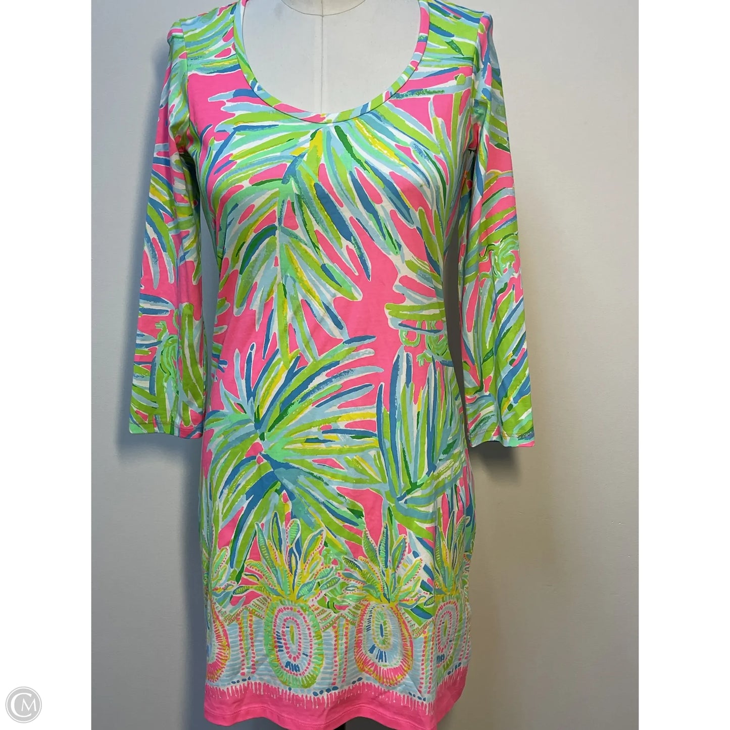 Dress Designer By Lilly Pulitzer In Tropical Print, Size: Xs