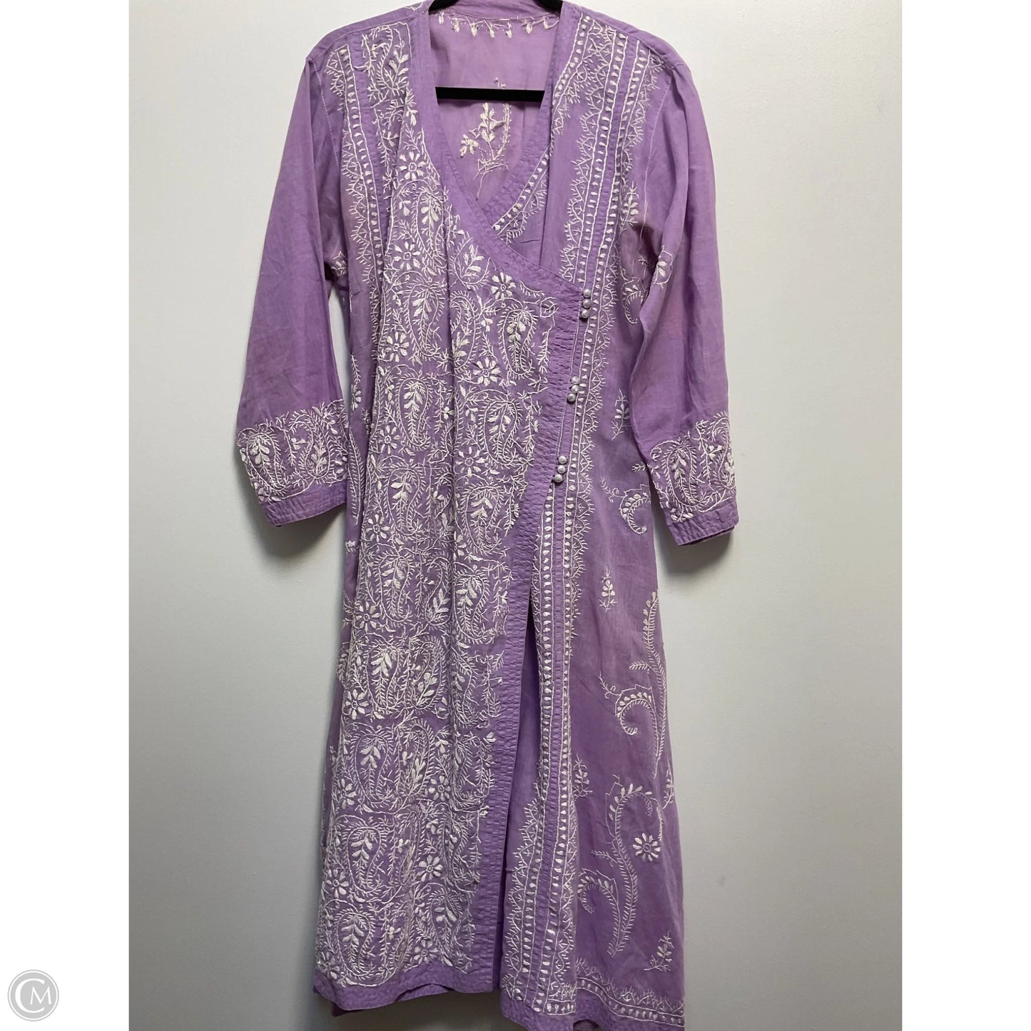 Dress Casual Maxi By Clothes Mentor In Purple & White, Size: L