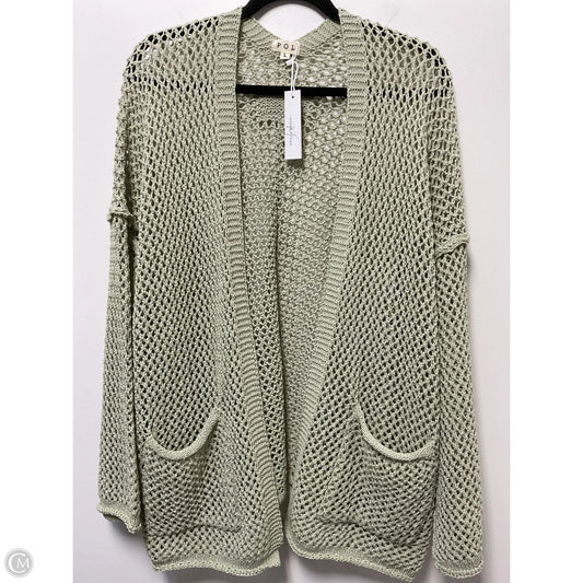 Sweater Cardigan By Pol In Green, Size: L