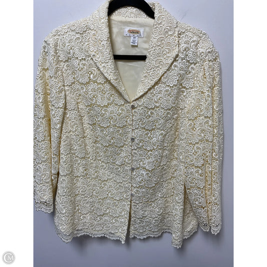 Blazer By Talbots In Cream, Size: 18