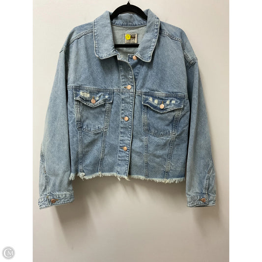 Jacket Denim By Free People In Blue Denim, Size: S