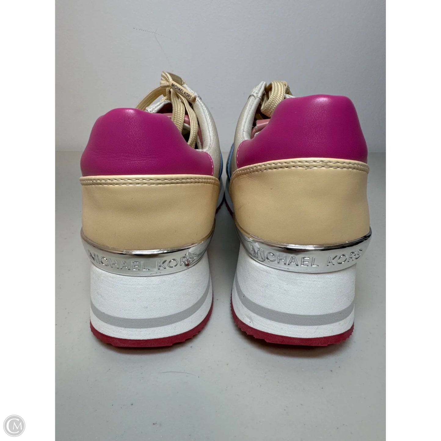 Shoes Sneakers By Michael By Michael Kors In Blue & Cream, Size: 6.5