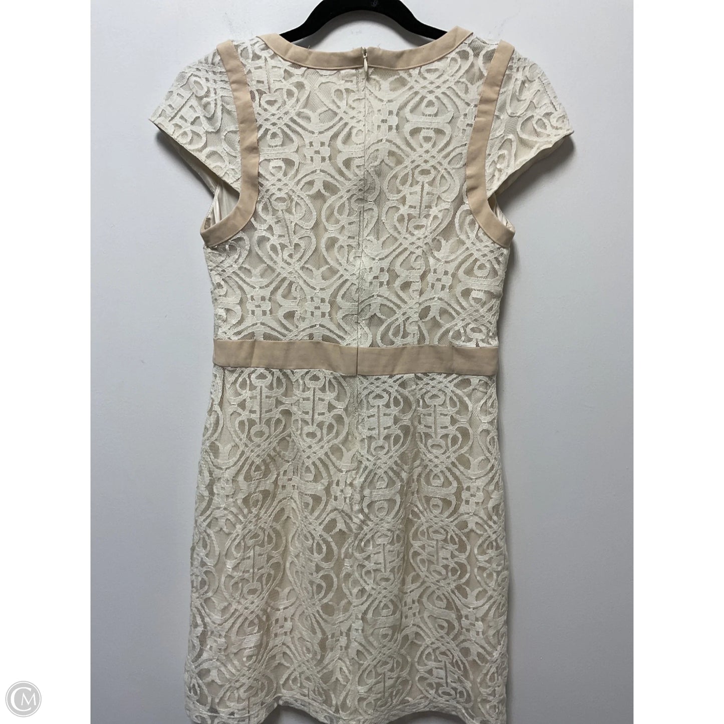 Dress Work By Skies Are Blue In Cream & Tan, Size: S