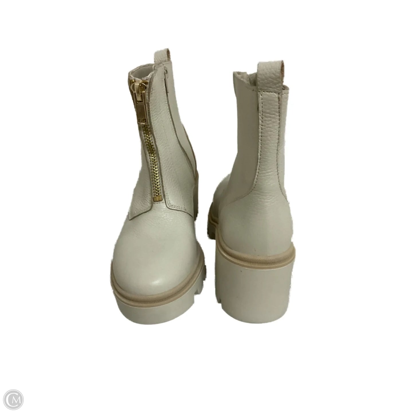 Boots Ankle Heels By Cmb In Cream, Size: 8