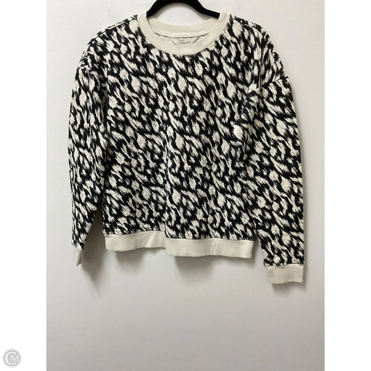 Sweatshirt Crewneck By Garnet Hill In Black & Cream, Size: S