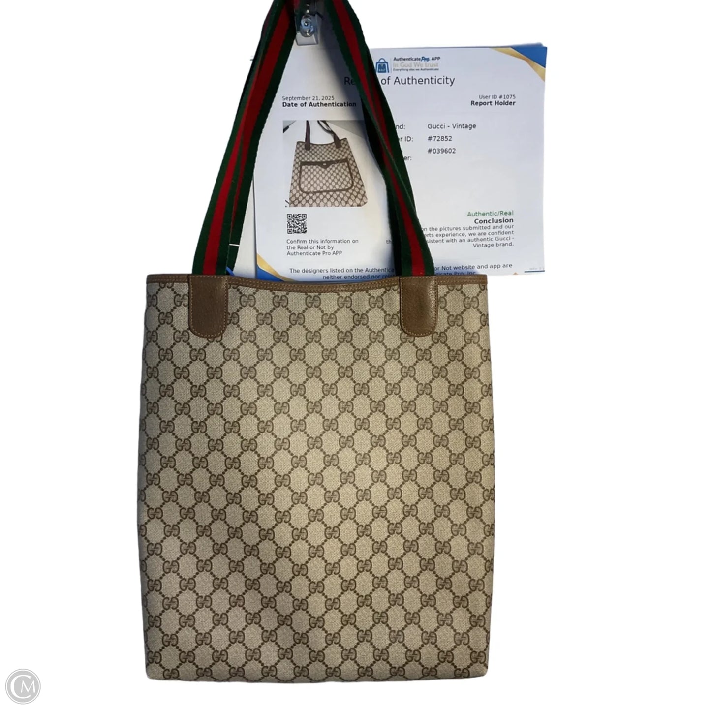 Tote Luxury Designer By Gucci, Size: Large