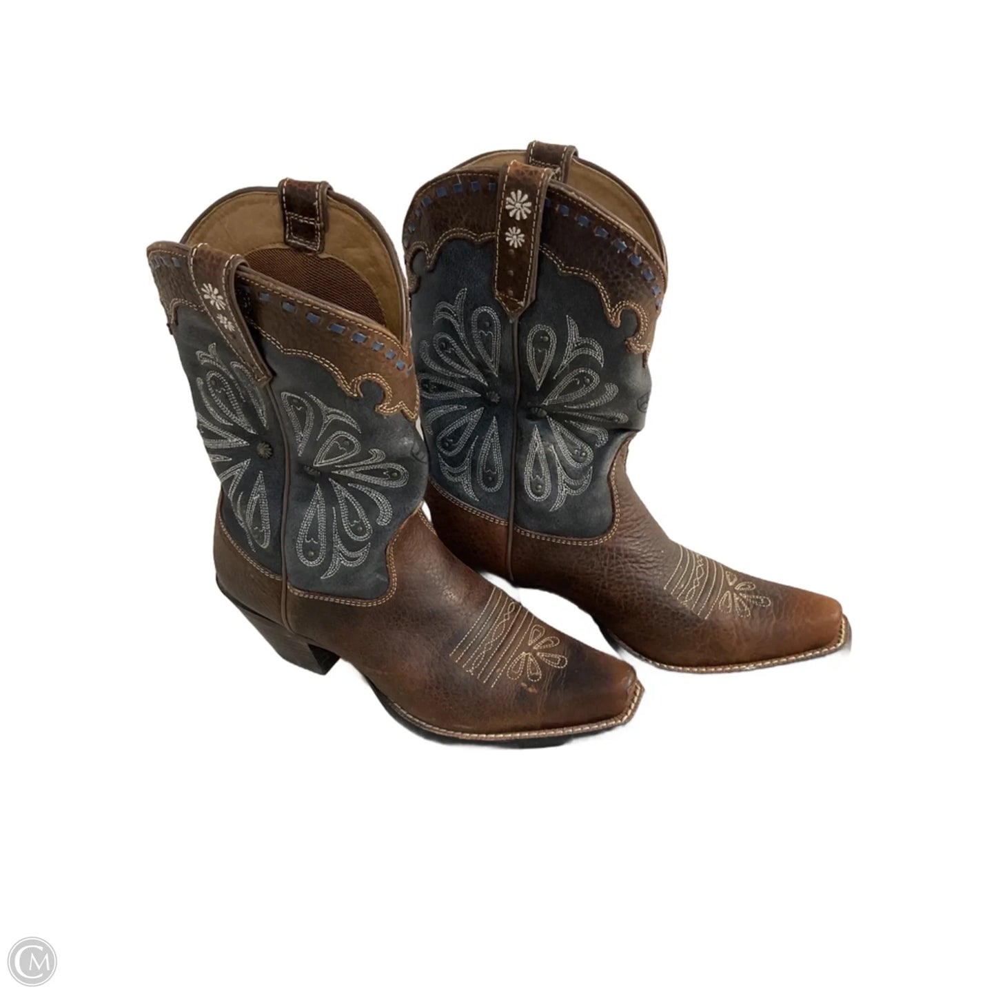 Boots Western By Ariat In Brown & Grey, Size: 6