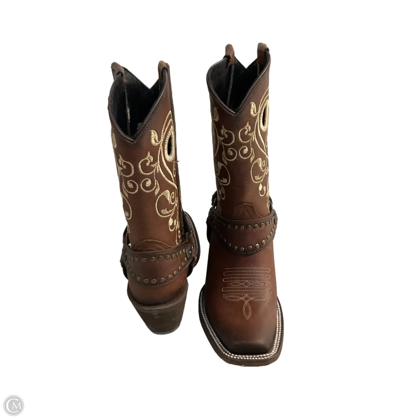 Boots Western By Cmb In Brown & Cream, Size: 6