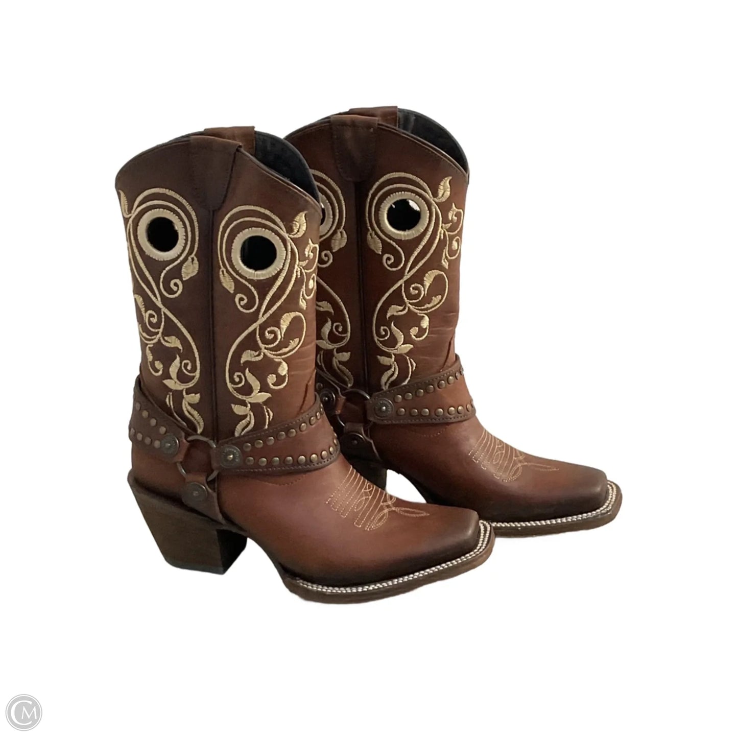 Boots Western By Cmb In Brown & Cream, Size: 6