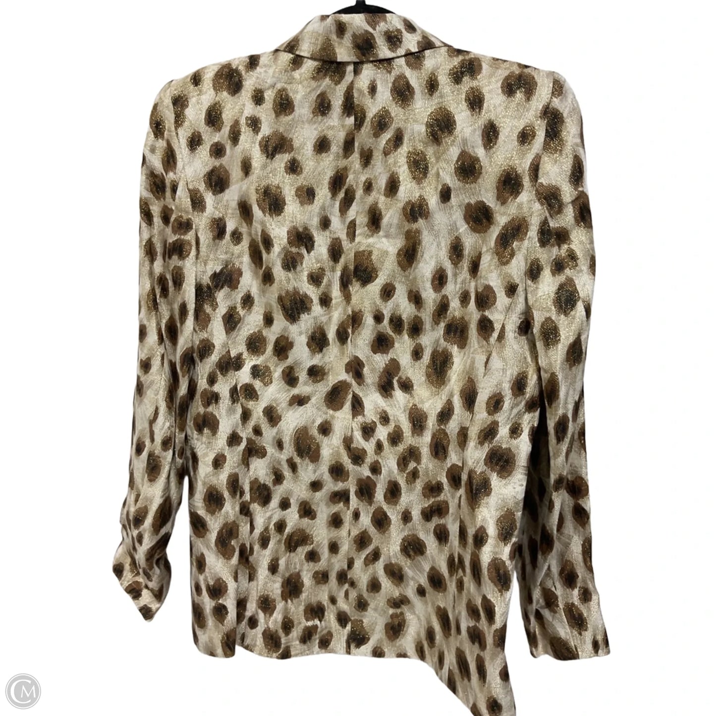 Blazer Designer By Escada In Leopard Print, Size: M