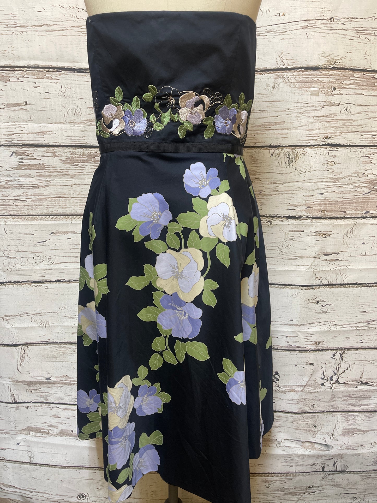 Dress Party Midi By Loft In Navy, Size: L