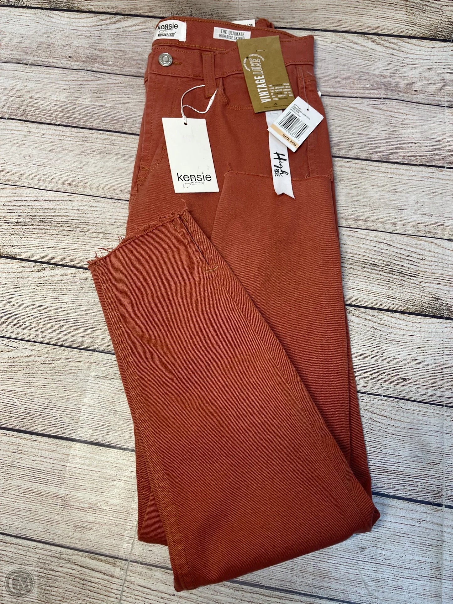 Jeans Skinny By Kensie In Orange Denim, Size: 2