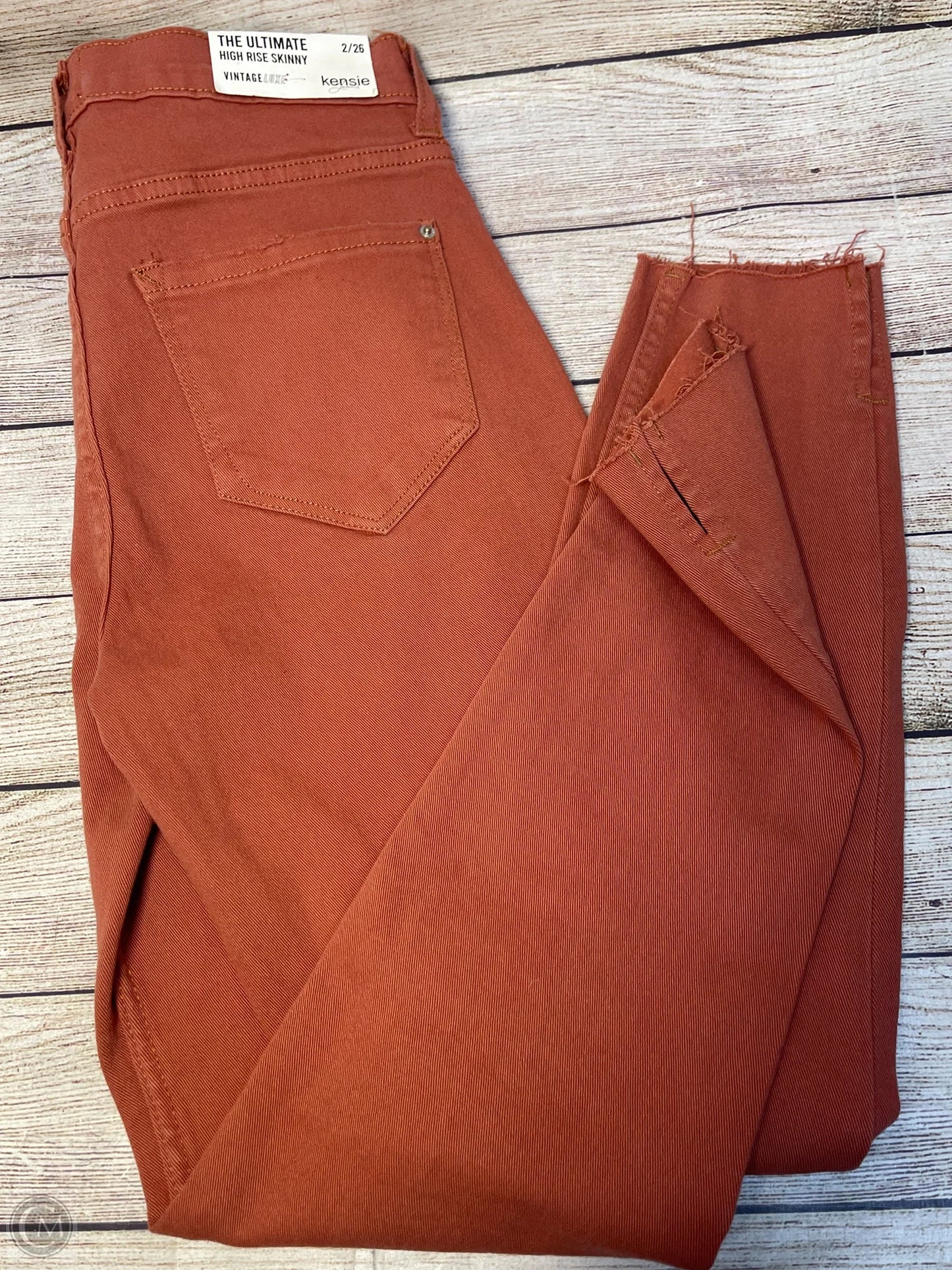 Jeans Skinny By Kensie In Orange Denim, Size: 2