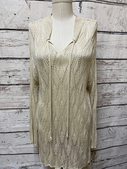 Tunic Long Sleeve By Easel In Beige, Size: M