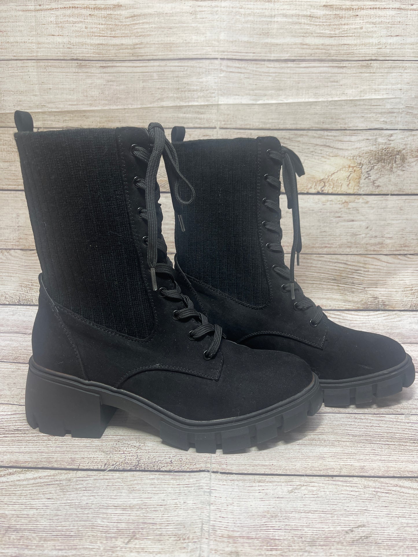 Boots Combat By Esprit In Black, Size: 8.5