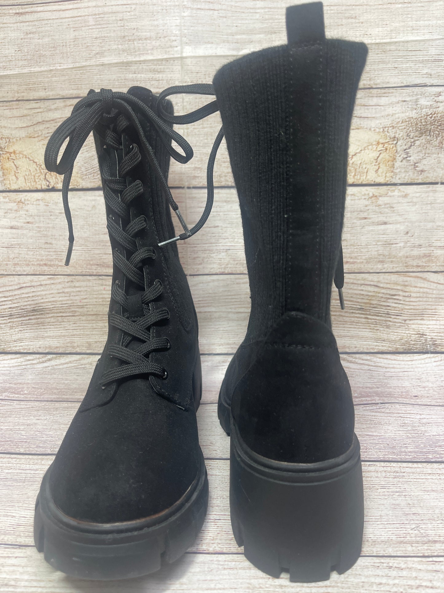 Boots Combat By Esprit In Black, Size: 8.5