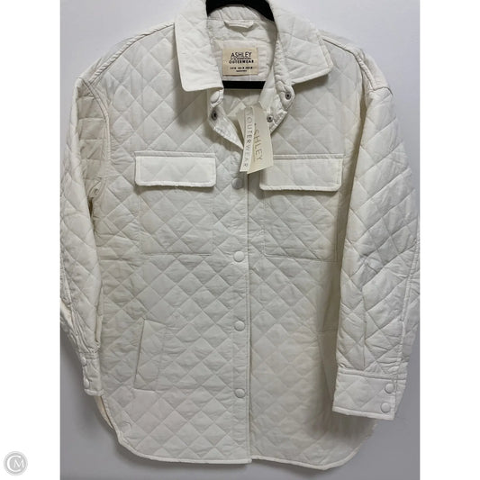 Jacket Shirt By Ashley In Cream, Size: M