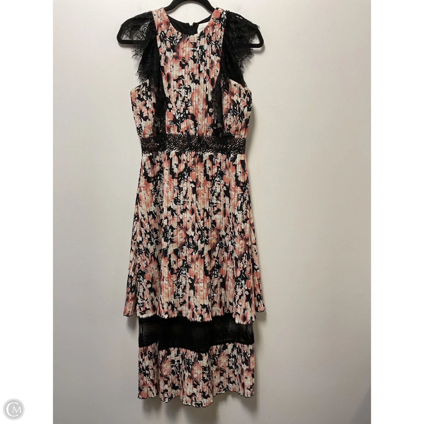 Dress Casual Midi By Anthropologie In Black & Cream, Size: S