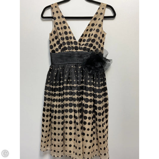 Dress Party Midi By Anthropologie In Black & Tan, Size: Xs