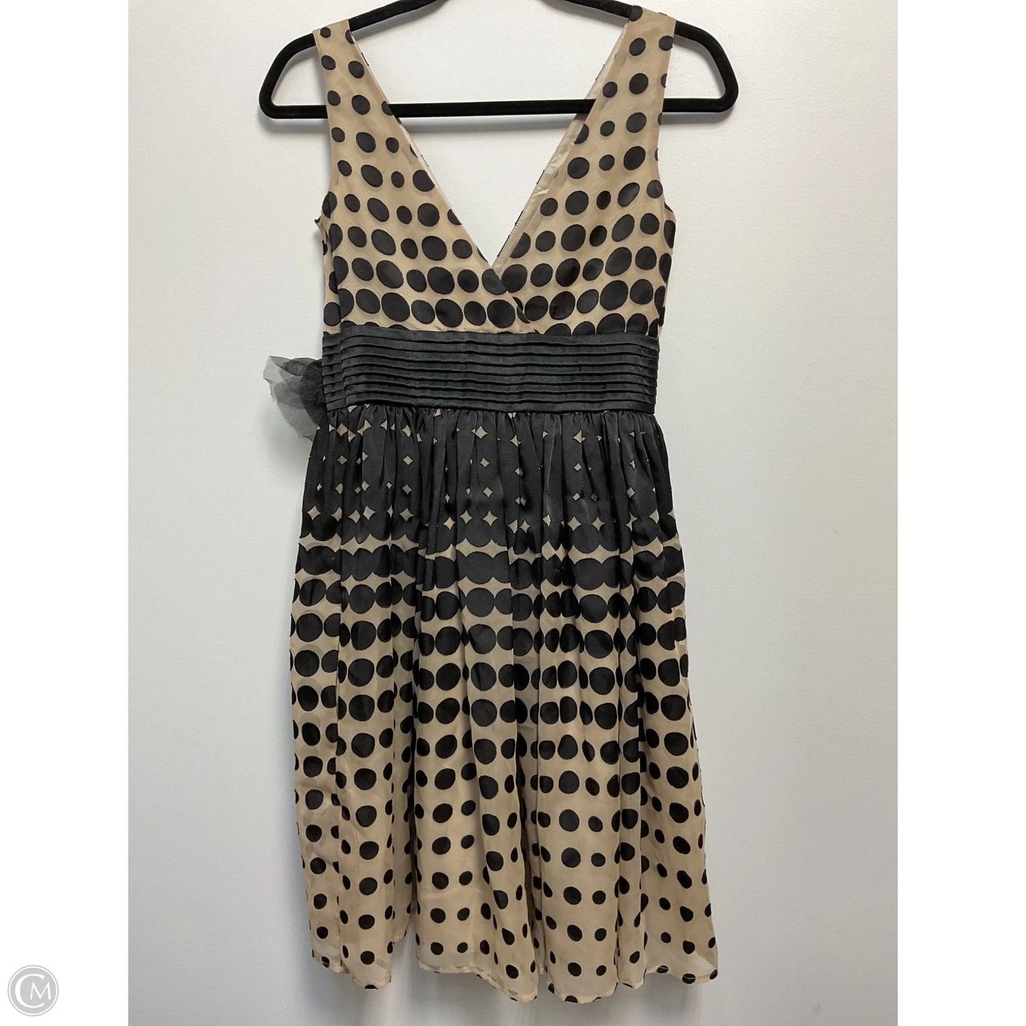 Dress Party Midi By Anthropologie In Black & Tan, Size: Xs