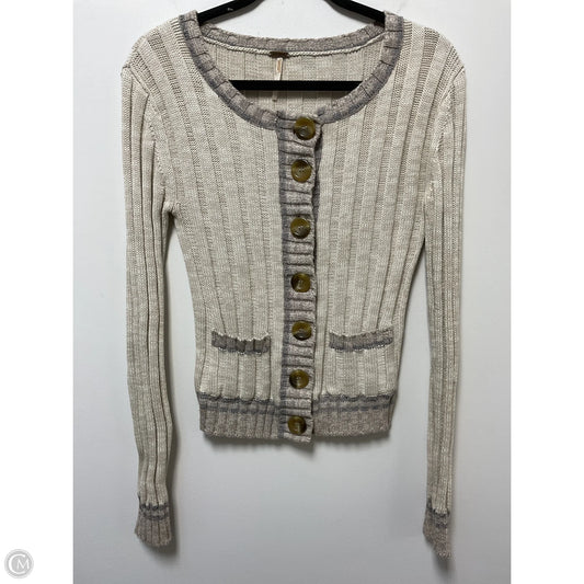 Sweater Cardigan By Free People In Beige, Size: Xs