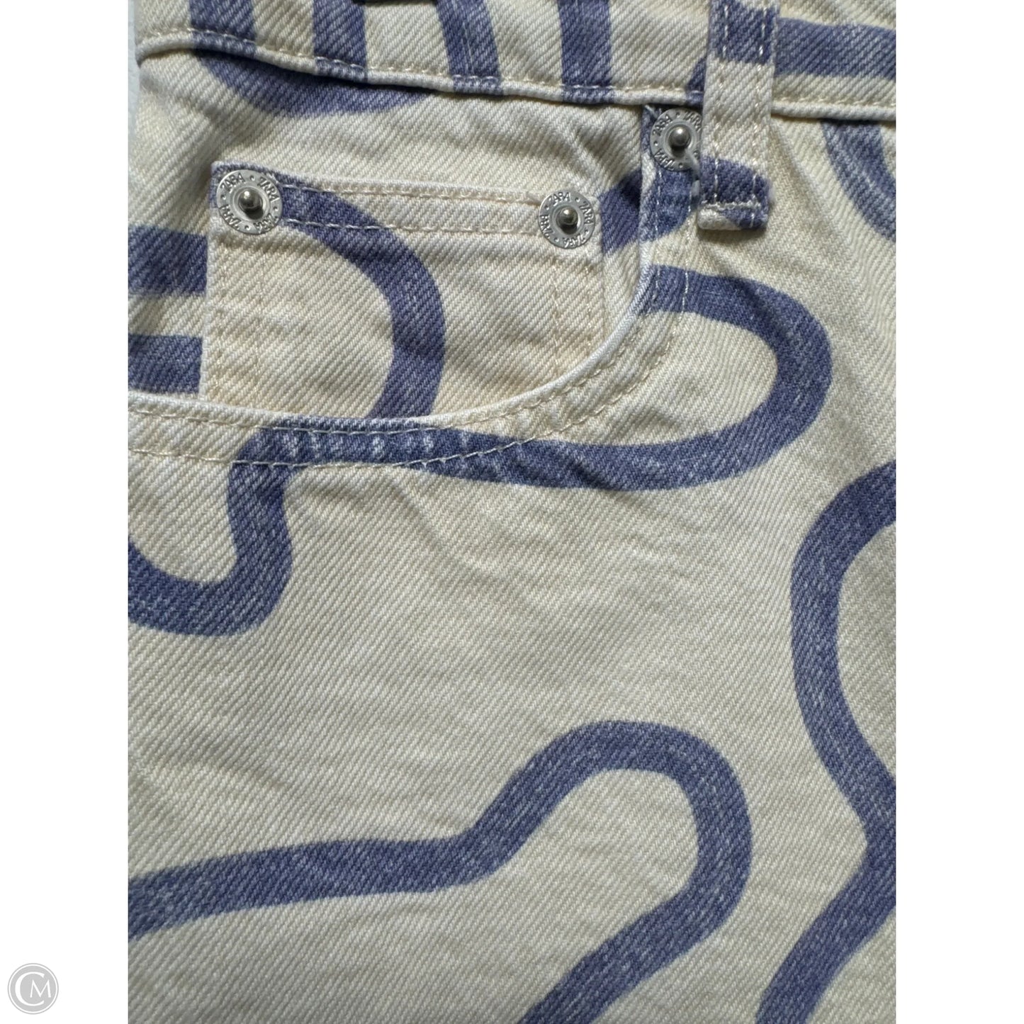 Jeans Straight By Zara In White Denim, Size: 4