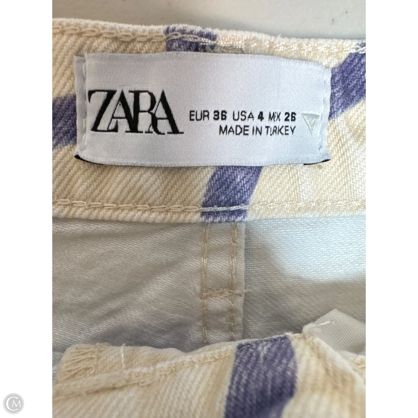 Jeans Straight By Zara In White Denim, Size: 4