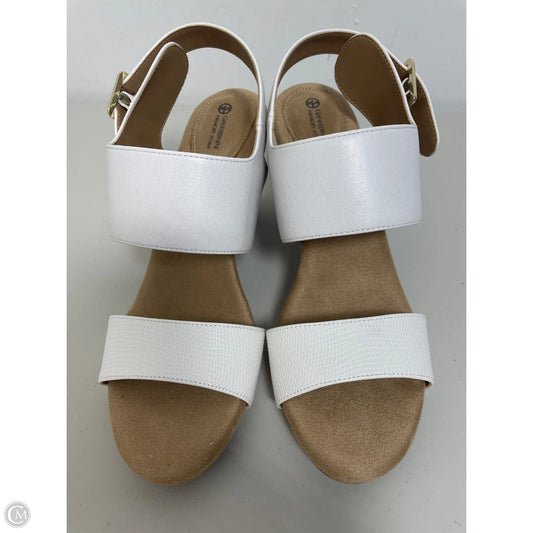 Sandals Heels Block By Giani Bernini In White, Size: 9.5