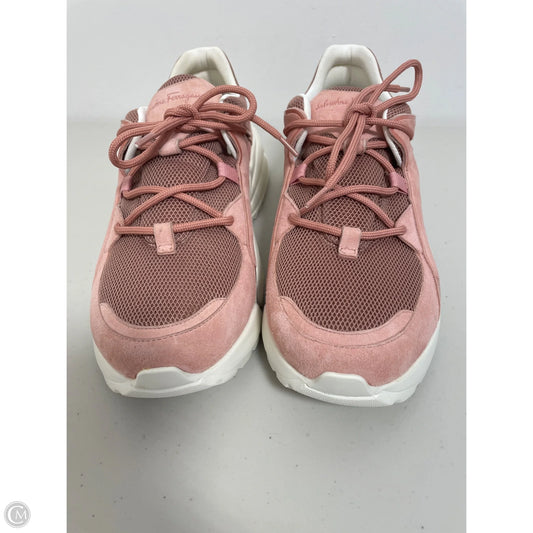 Shoes Designer By Ferragamo In Pink, Size: 10