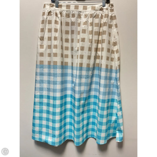 Skirt Midi By Ming Wang In Checkered Pattern, Size: Xl