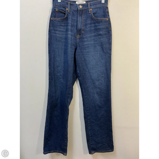 Jeans Straight By Reformation In Blue Denim, Size: 4