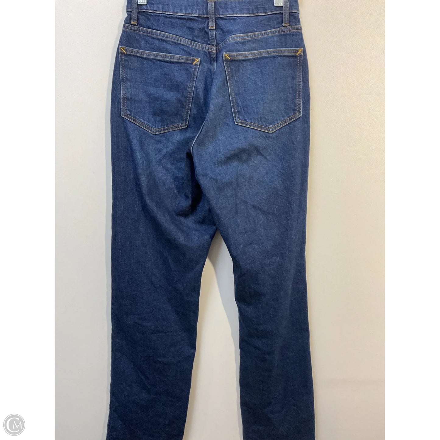 Jeans Straight By Reformation In Blue Denim, Size: 4