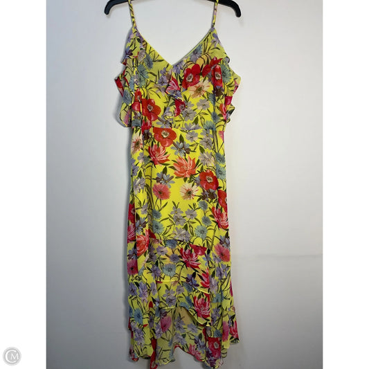 Dress Casual Midi By Inc In Yellow, Size: L