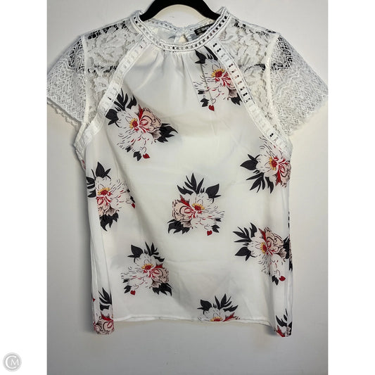 Blouse Short Sleeve By Sheilay In White, Size: L