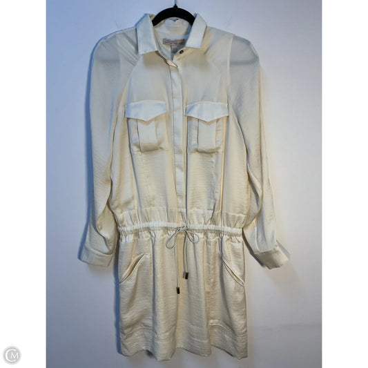 Dress Casual Midi By Banana Republic In Cream, Size: M