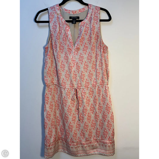 Dress Casual Midi By White House Black Market In Cream & Pink, Size: M