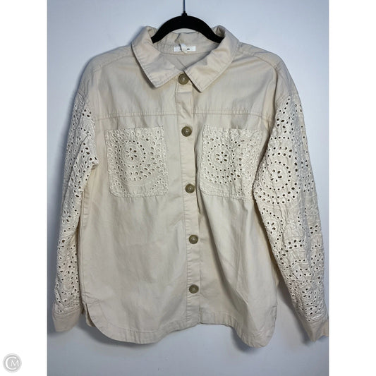 Top Long Sleeve By Maurices In Cream, Size: S