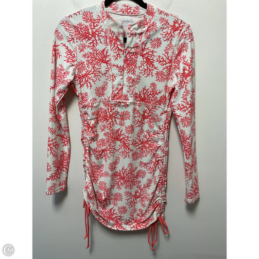 Swimwear Cover-up By Clothes Mentor In Pink & White, Size: S