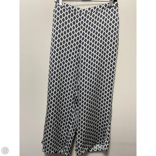 Pants Wide Leg By J. Jill In Blue & White, Size: M
