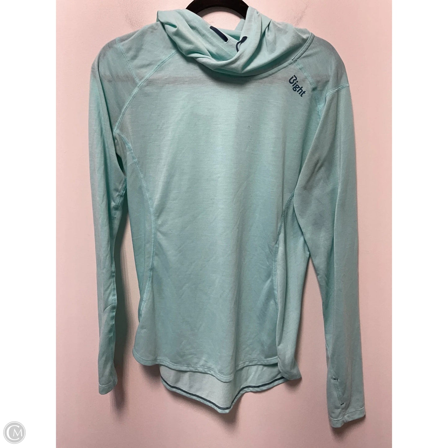Athletic Top Long Sleeve Hoodie By Cmc In Aqua, Size: M