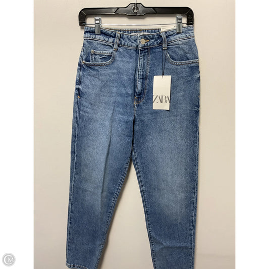 Jeans Straight By Zara In Blue Denim, Size: 6