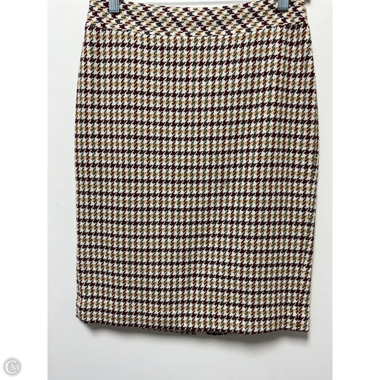 Skirt Midi By Talbots In Red & Tan, Size: 2