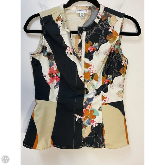 Top Sleeveless By Clothes Mentor In Black & Cream, Size: Xs