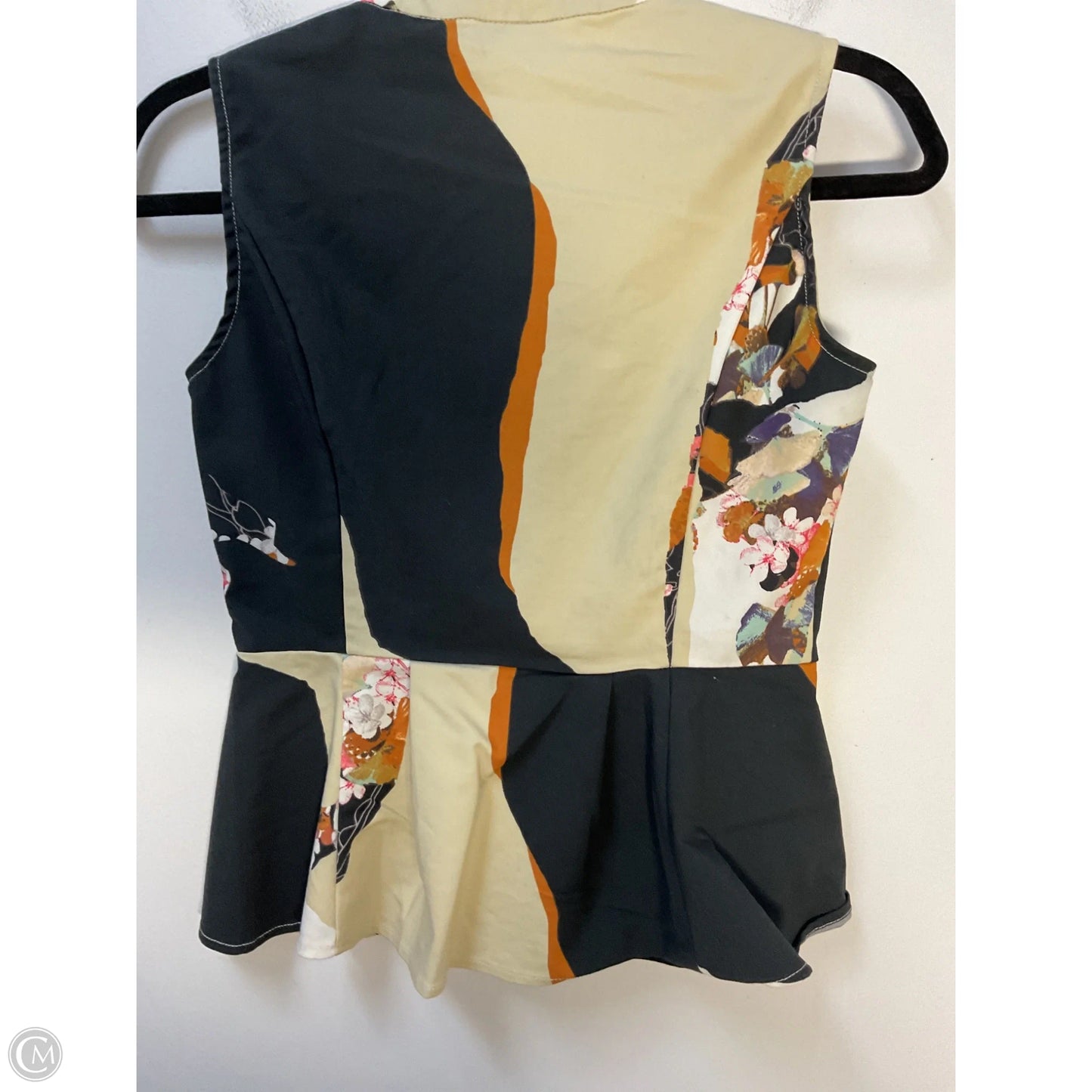 Top Sleeveless By Clothes Mentor In Black & Cream, Size: Xs